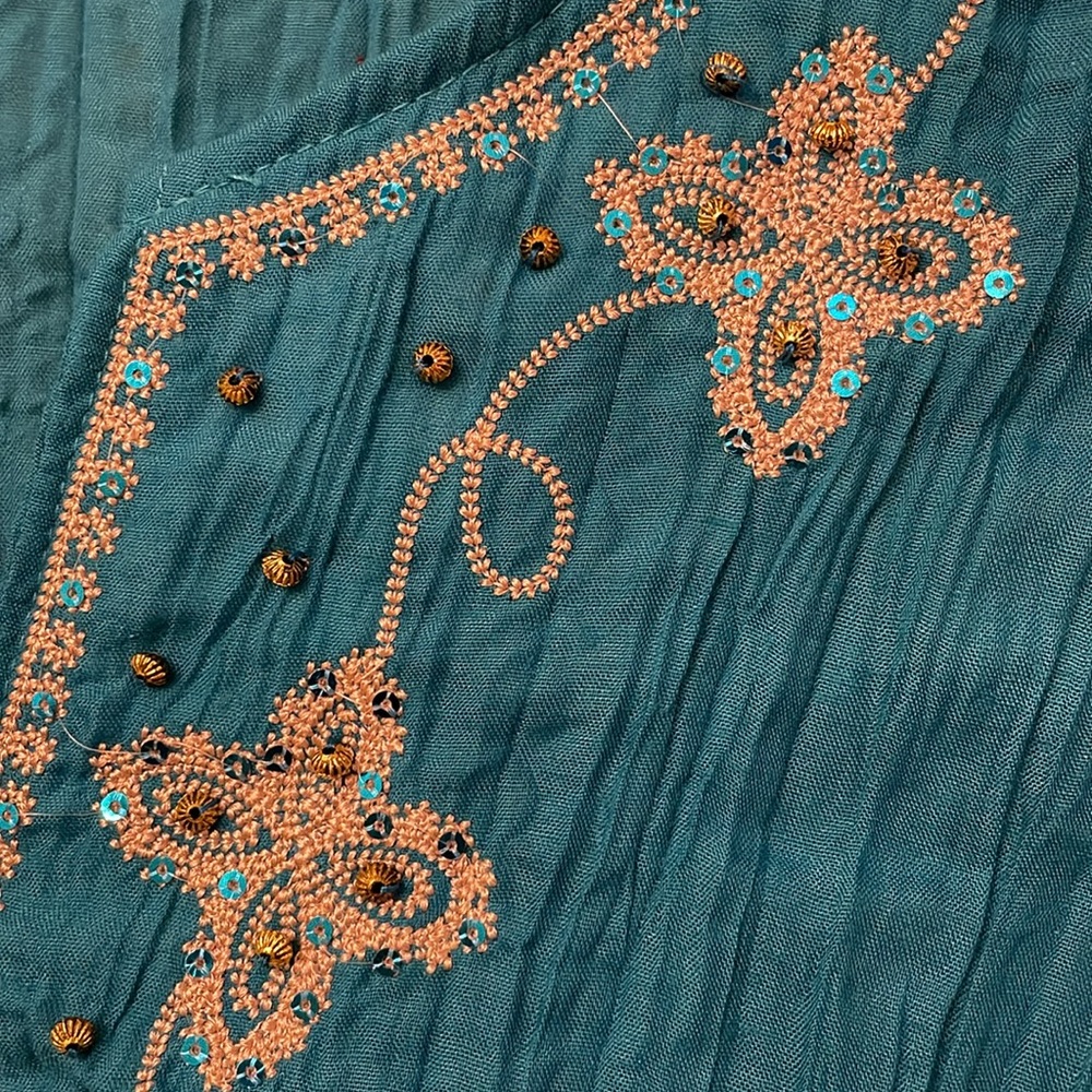 Scully Blue Embellished Sleeveless Blouse - Picture 5 of 7